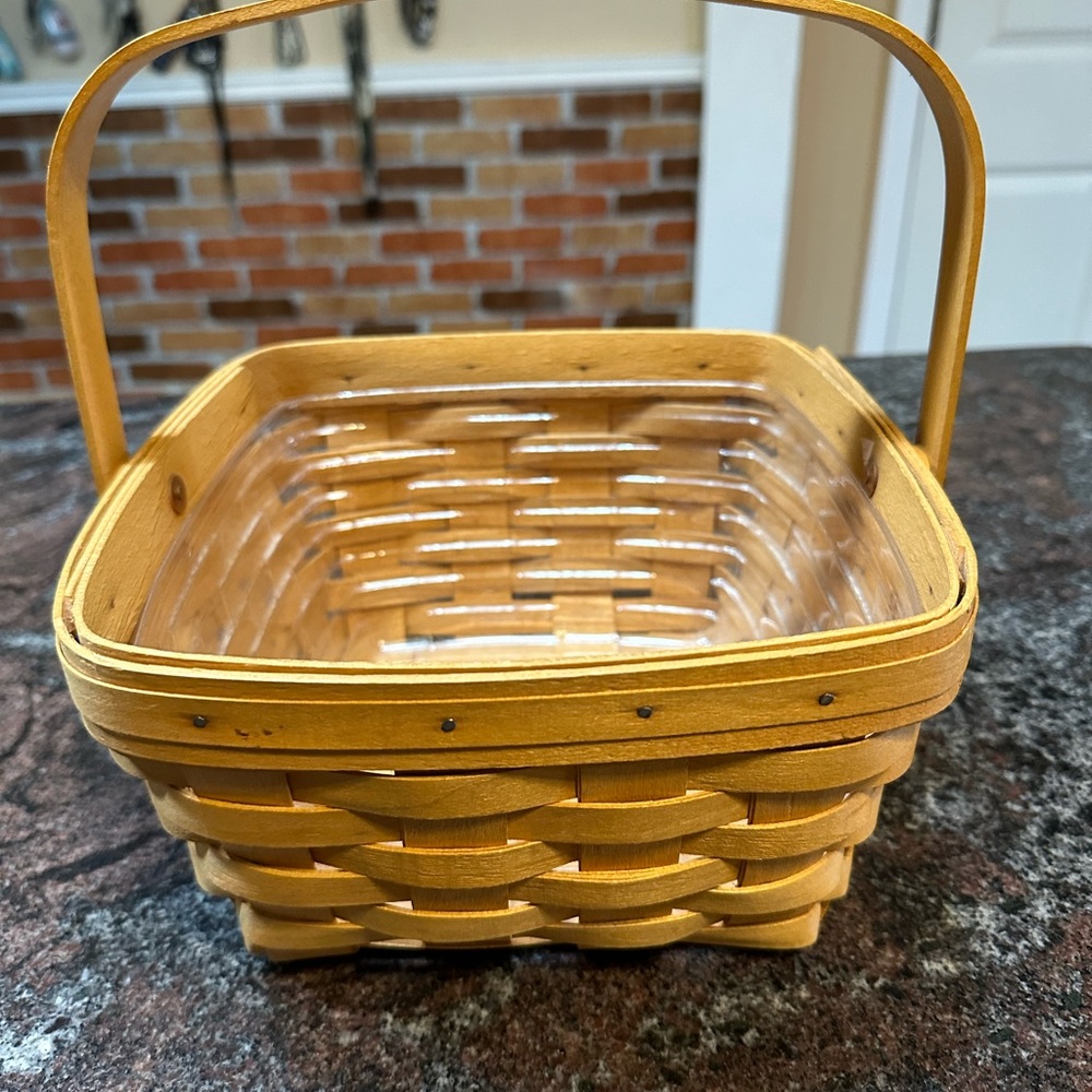 Longaberger basket. Used. Plastic liner included.